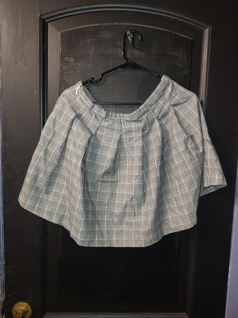 wonder nation Gray Plaid Pleated Skirt